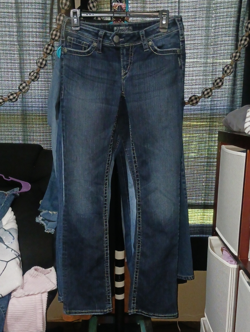 Silver Jeans Women's Dark Blue Wide Leg Jeans